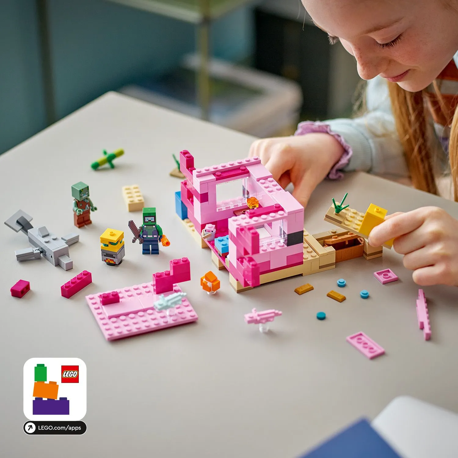 LEGO 21247 Minecraft The Axolotl House, construction toy