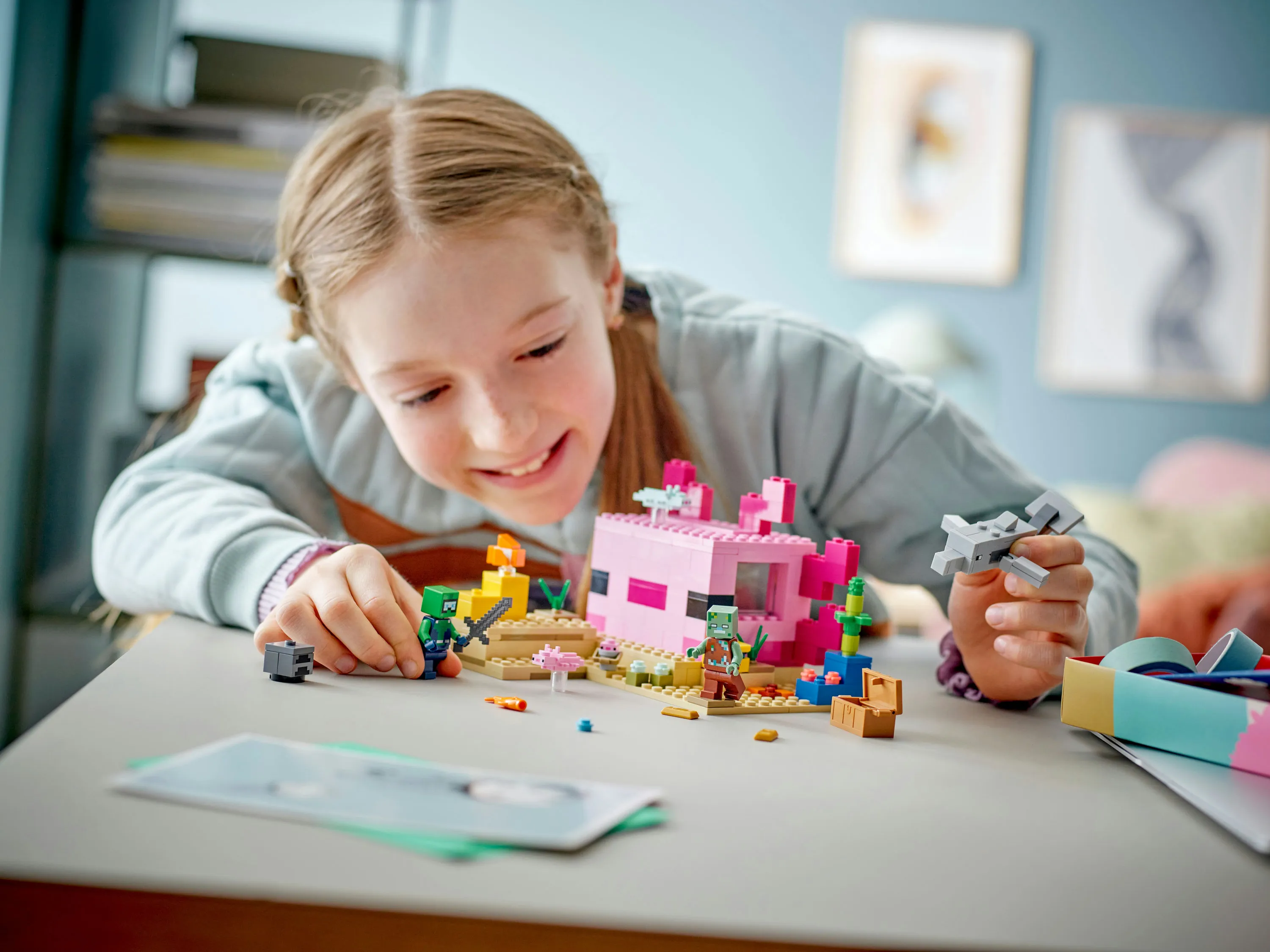 LEGO 21247 Minecraft The Axolotl House, construction toy
