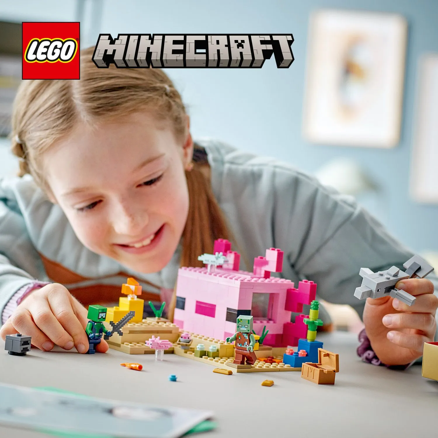 LEGO 21247 Minecraft The Axolotl House, construction toy