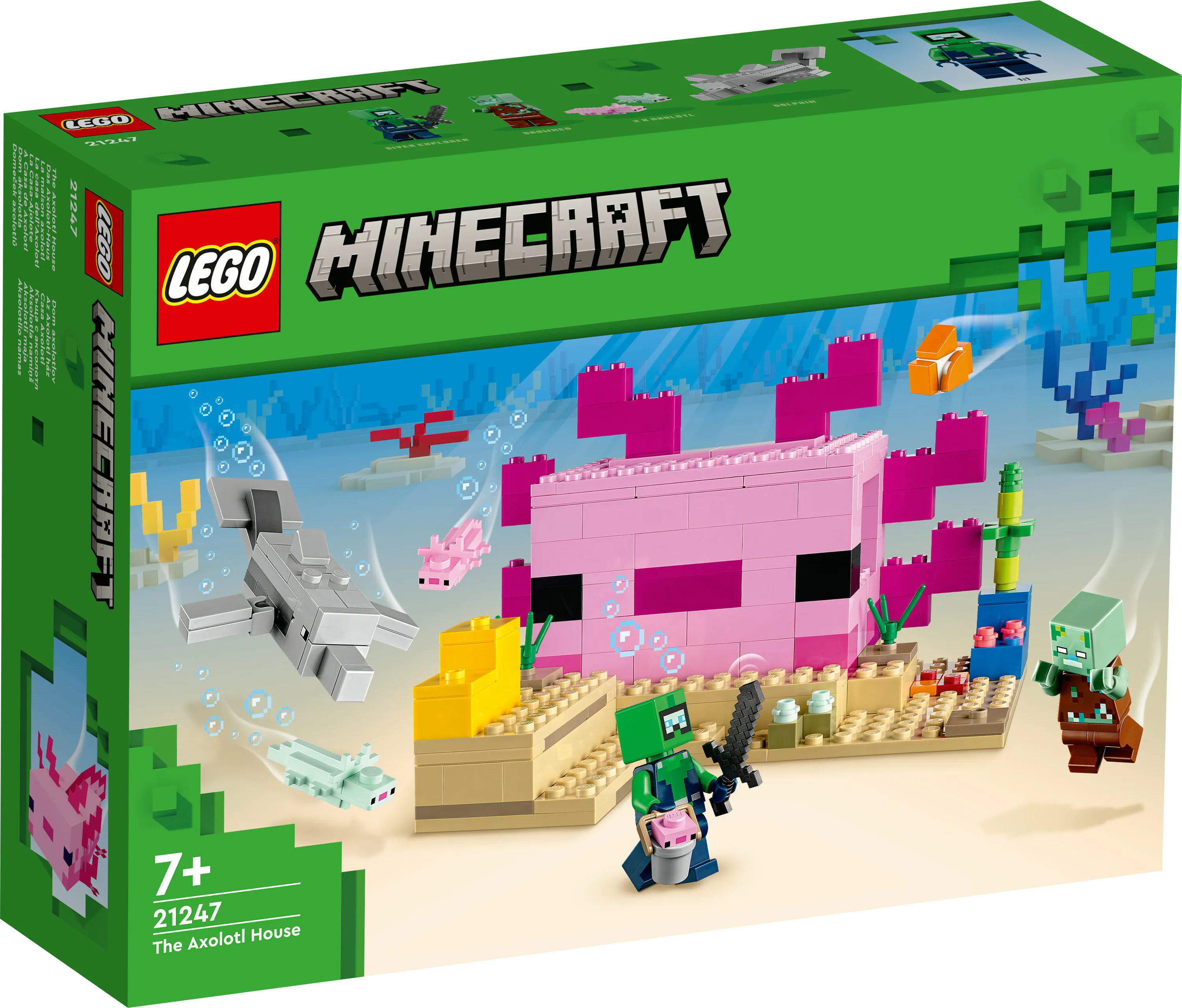 LEGO 21247 Minecraft The Axolotl House, construction toy