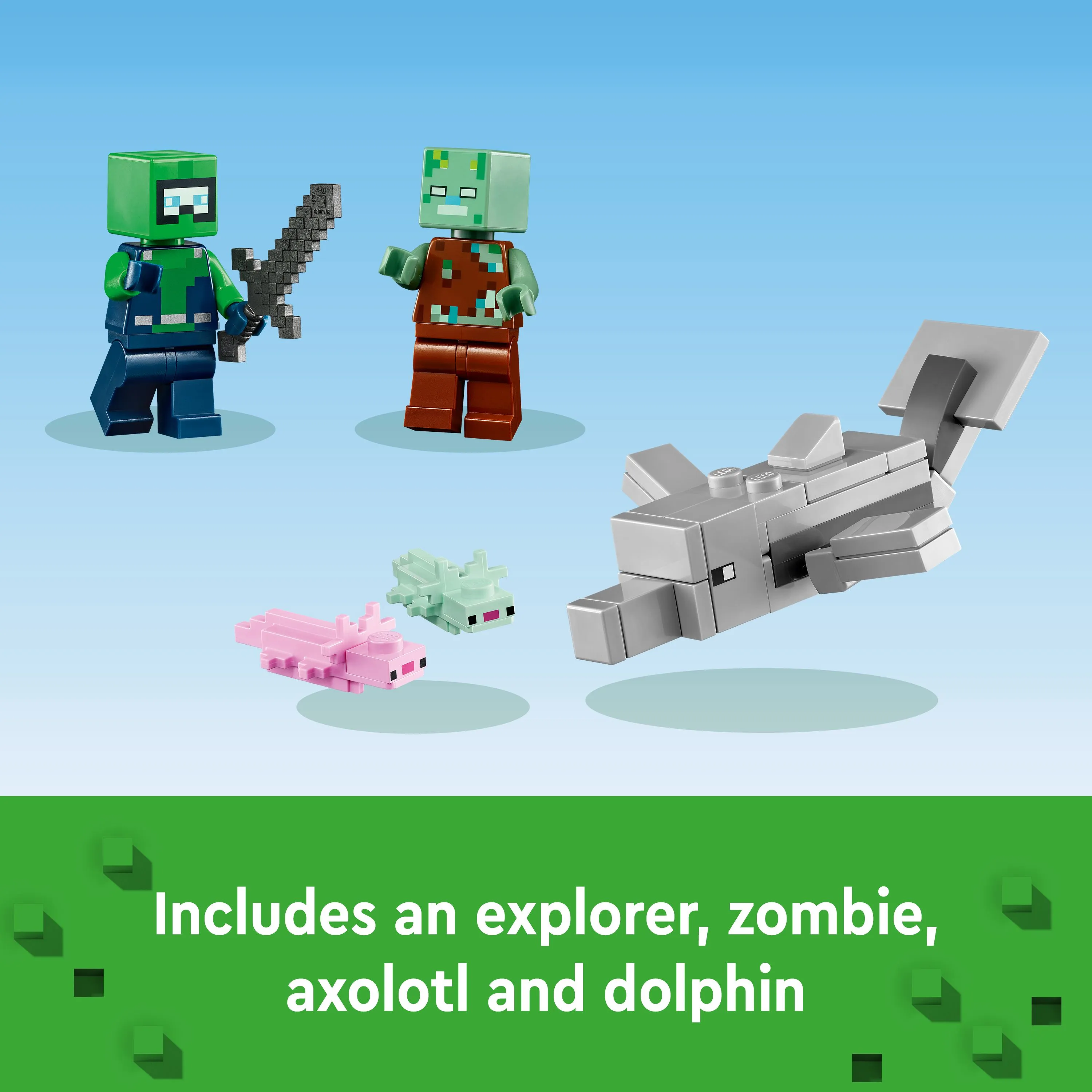 LEGO 21247 Minecraft The Axolotl House, construction toy
