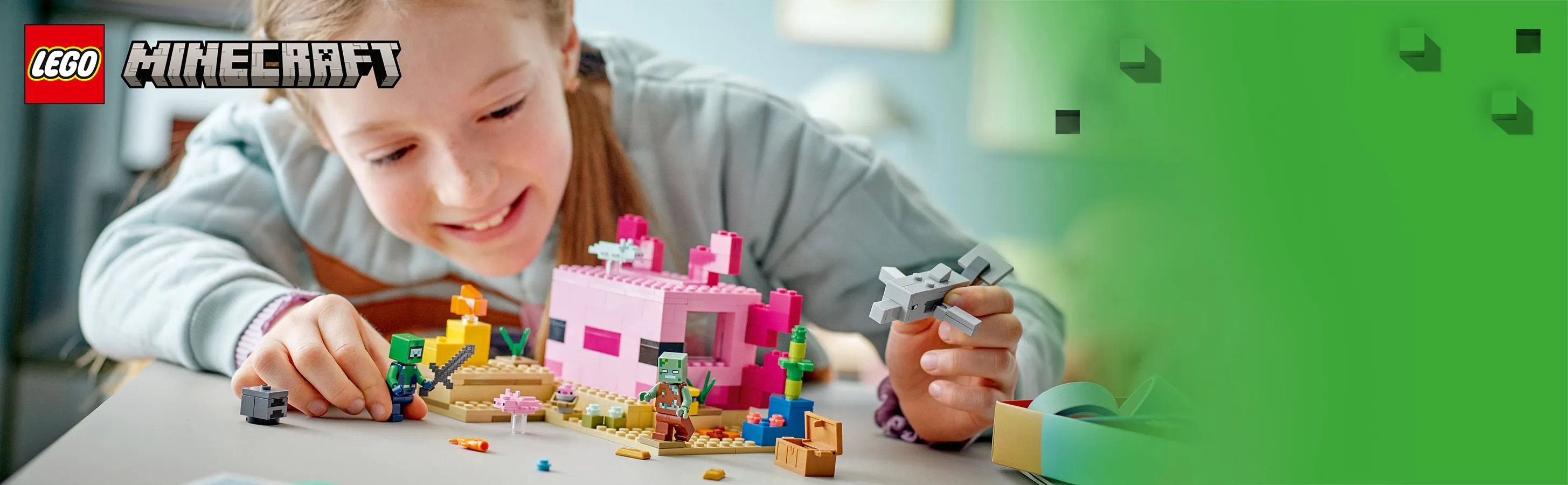 LEGO 21247 Minecraft The Axolotl House, construction toy