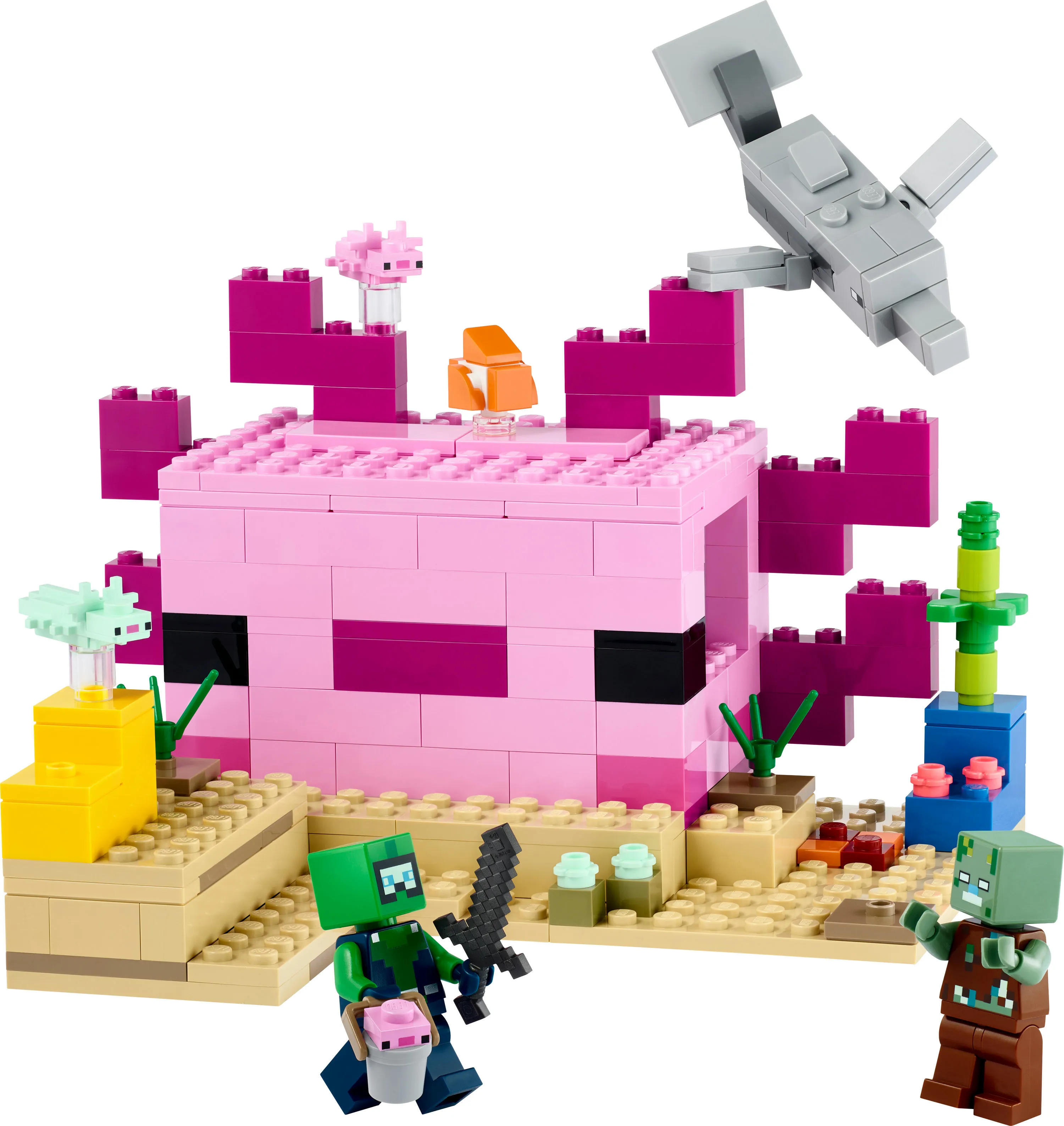 LEGO 21247 Minecraft The Axolotl House, construction toy