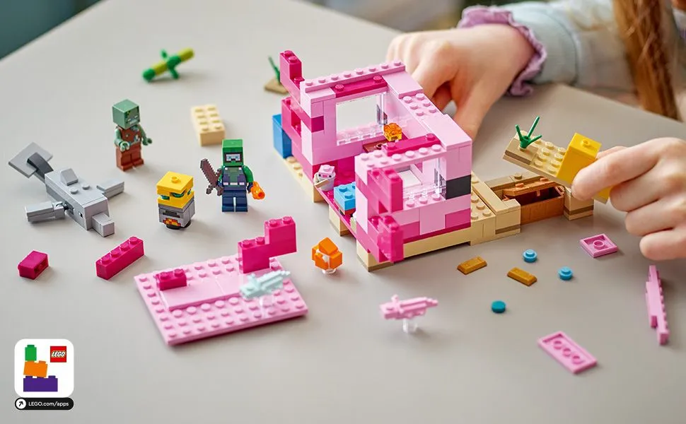 LEGO 21247 Minecraft The Axolotl House, construction toy