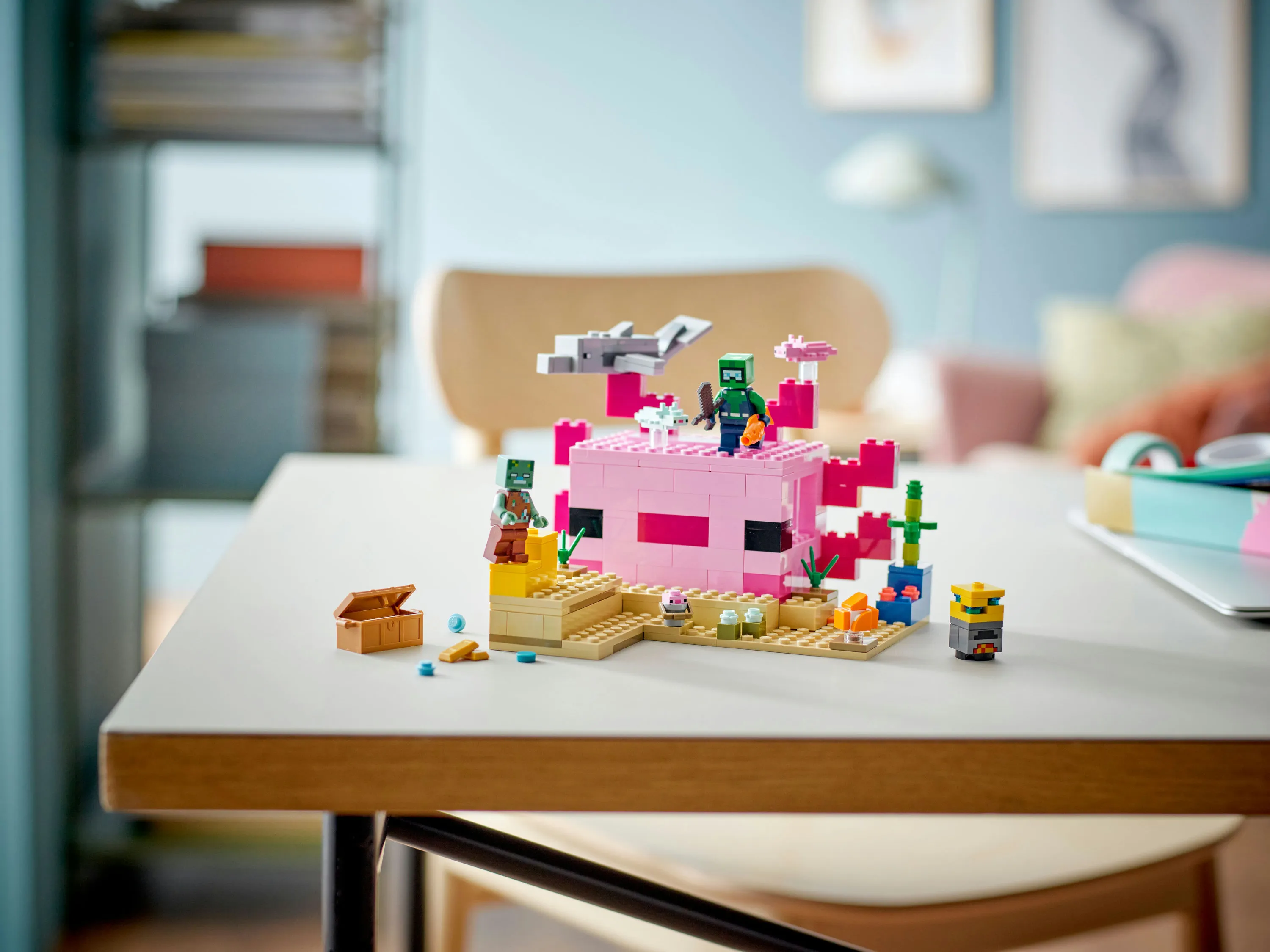 LEGO 21247 Minecraft The Axolotl House, construction toy