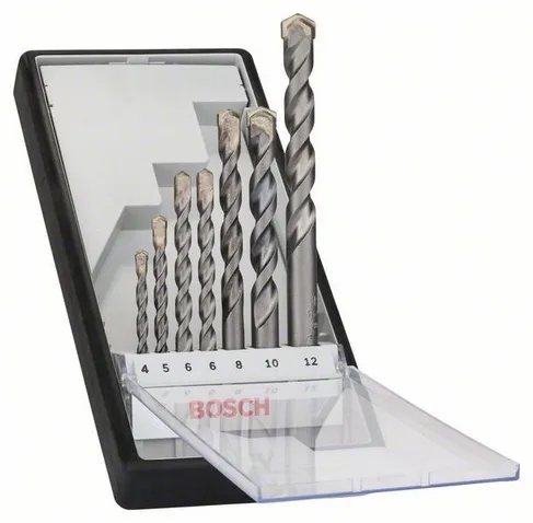 Bosch Robust Line CYL-3 Silver Percussion Hammer Drill Bit Set (7-Piece)