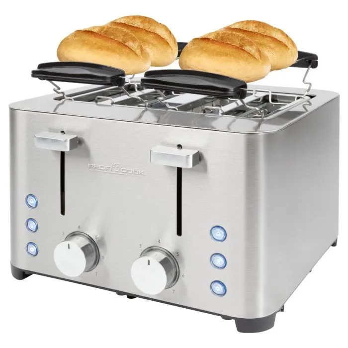 ProfiCook PC-TA 1252 Toaster, 4 Slices, Stainless Steel