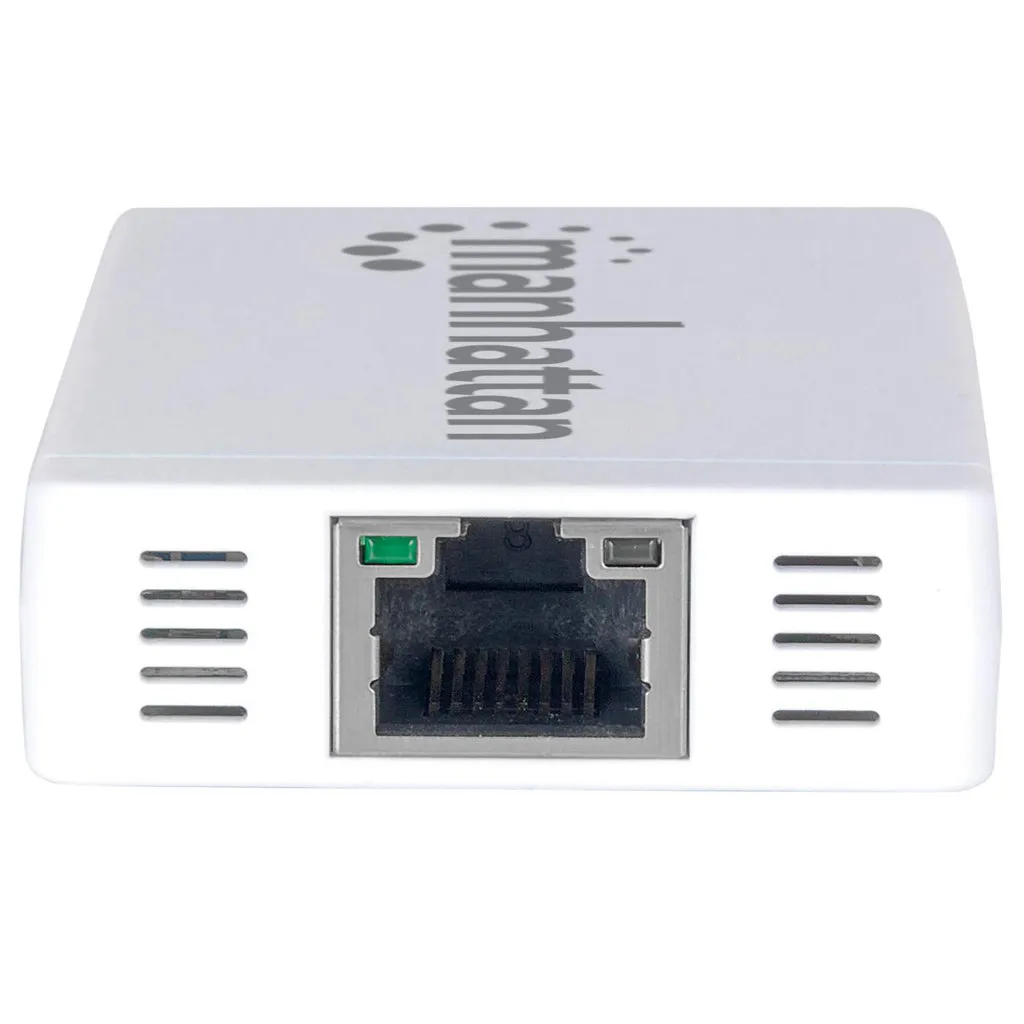 Manhattan Usb-A 3-Port Hub With Gigabit Ethernet Adapter