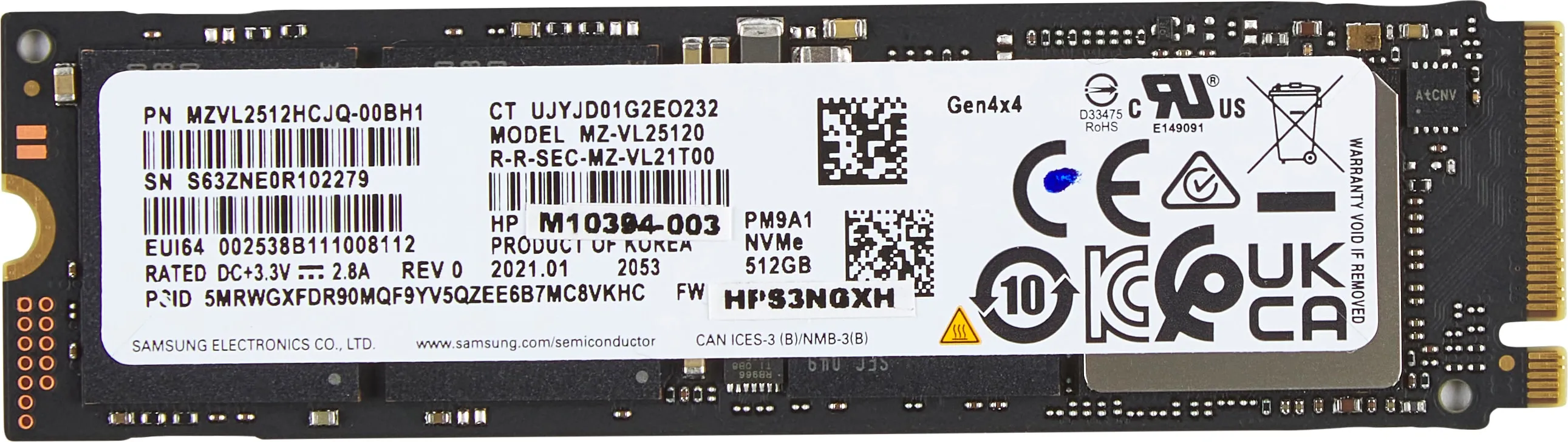 HP 512GB PCIe-4x4 NVMe M.2 SSD EMEA - INTL English Loc &iquest;&iquest;&iquest; Euro plug