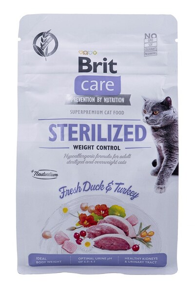 Brit Care Cat Grain-Free Sterilized and Weight Control, Kissan kuivaruoka, Adult, 400 g