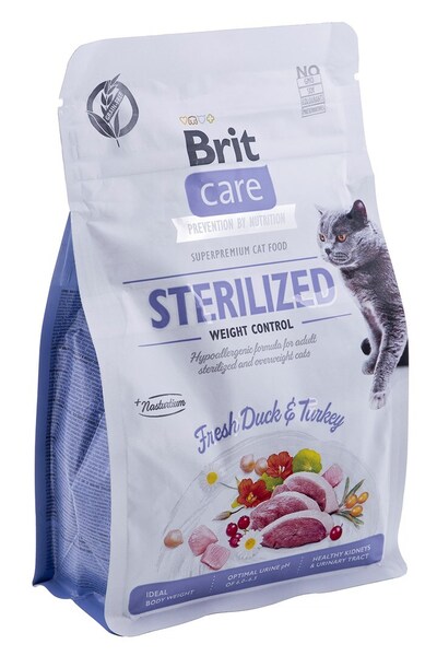 Brit Care Cat Grain-Free Sterilized and Weight Control, Kissan kuivaruoka, Adult, 400 g