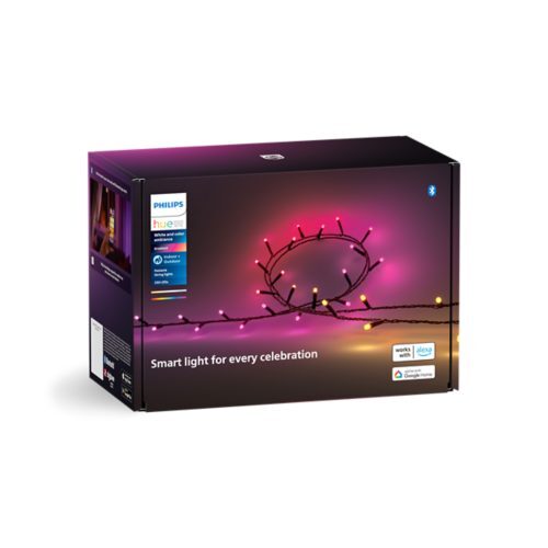 Philips Hue Festavia ljusslinga 250 LED-lampor 20 m Vit och f&auml;rgad st&auml;mningsbelysning Svart