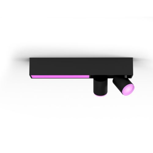 Philips Hue Centris 2-Spot Ceiling Spotlight, White and Color Ambiance, 2 x GU10, Black