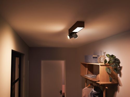 Philips Hue Centris 2-Spot Ceiling Spotlight, White and Color Ambiance, 2 x GU10, Black