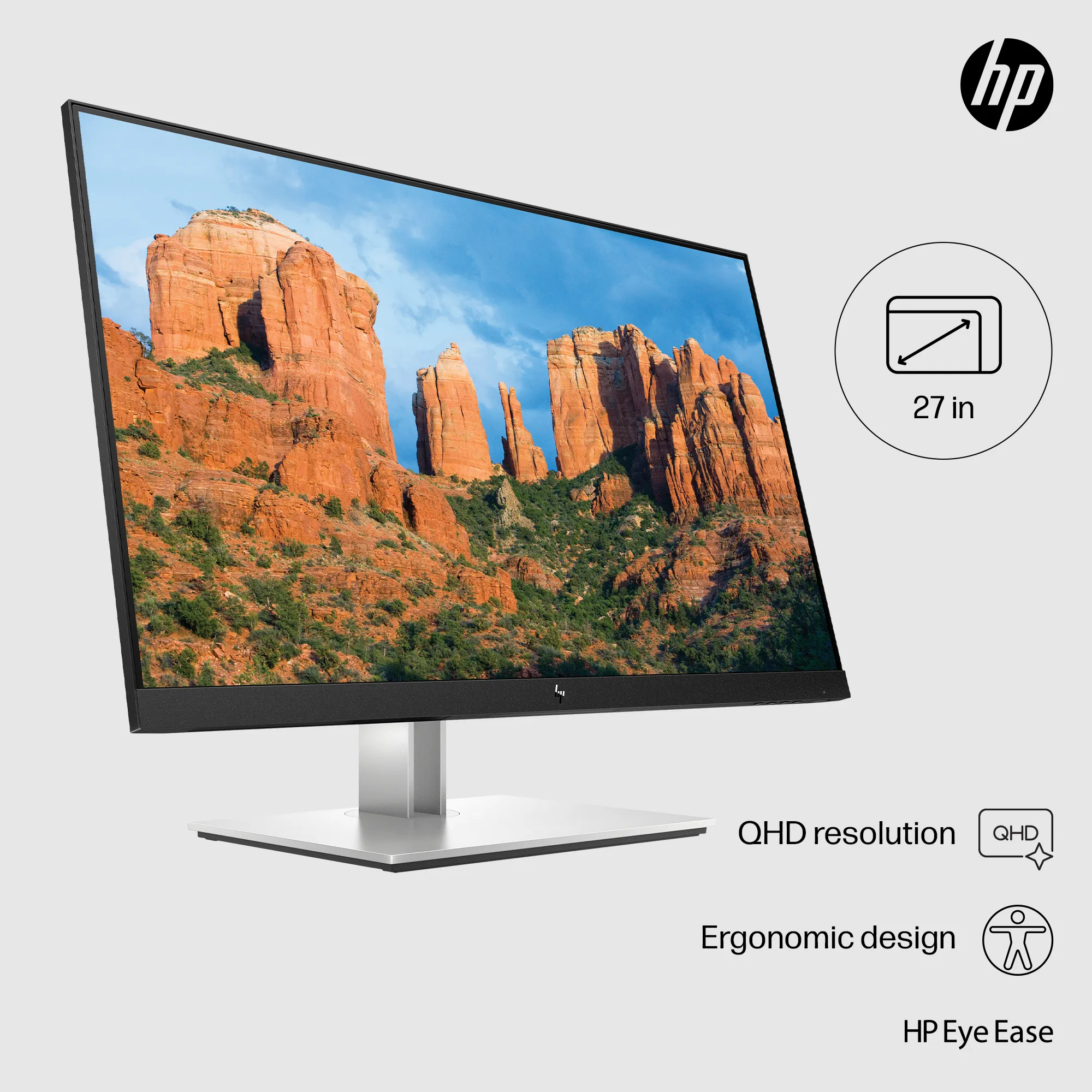 HP 27&quot; E-Series E27q G4, QHD, IPS -n&auml;ytt&ouml;