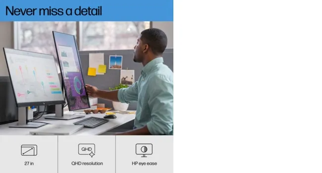 HP 27&quot; E-Series E27q G4, QHD, IPS -n&auml;ytt&ouml;