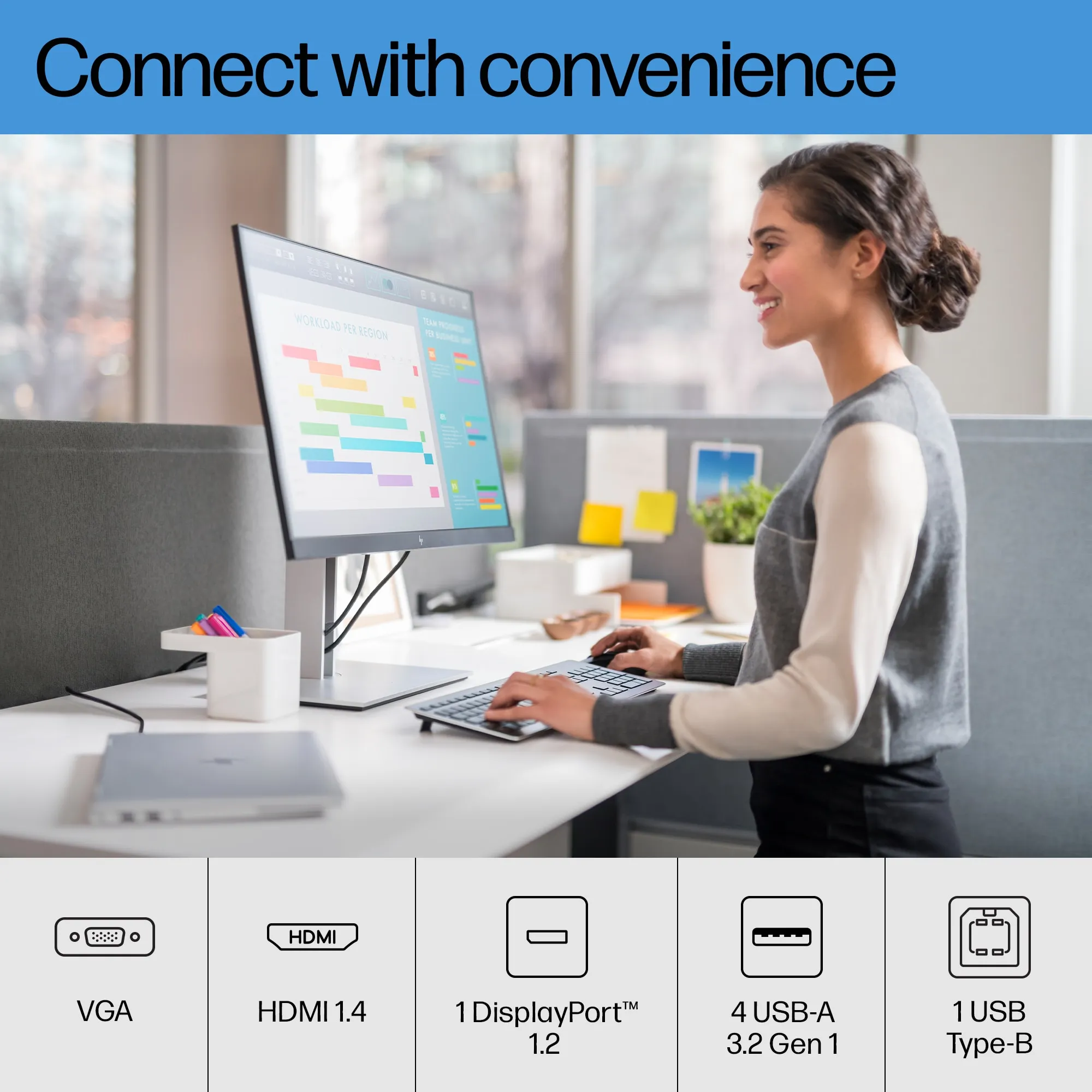 HP 27&quot; E-Series E27q G4, QHD, IPS -n&auml;ytt&ouml;