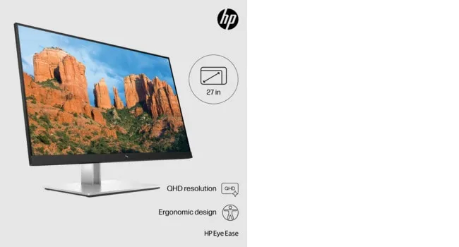 HP 27&quot; E-Series E27q G4, QHD, IPS -n&auml;ytt&ouml;