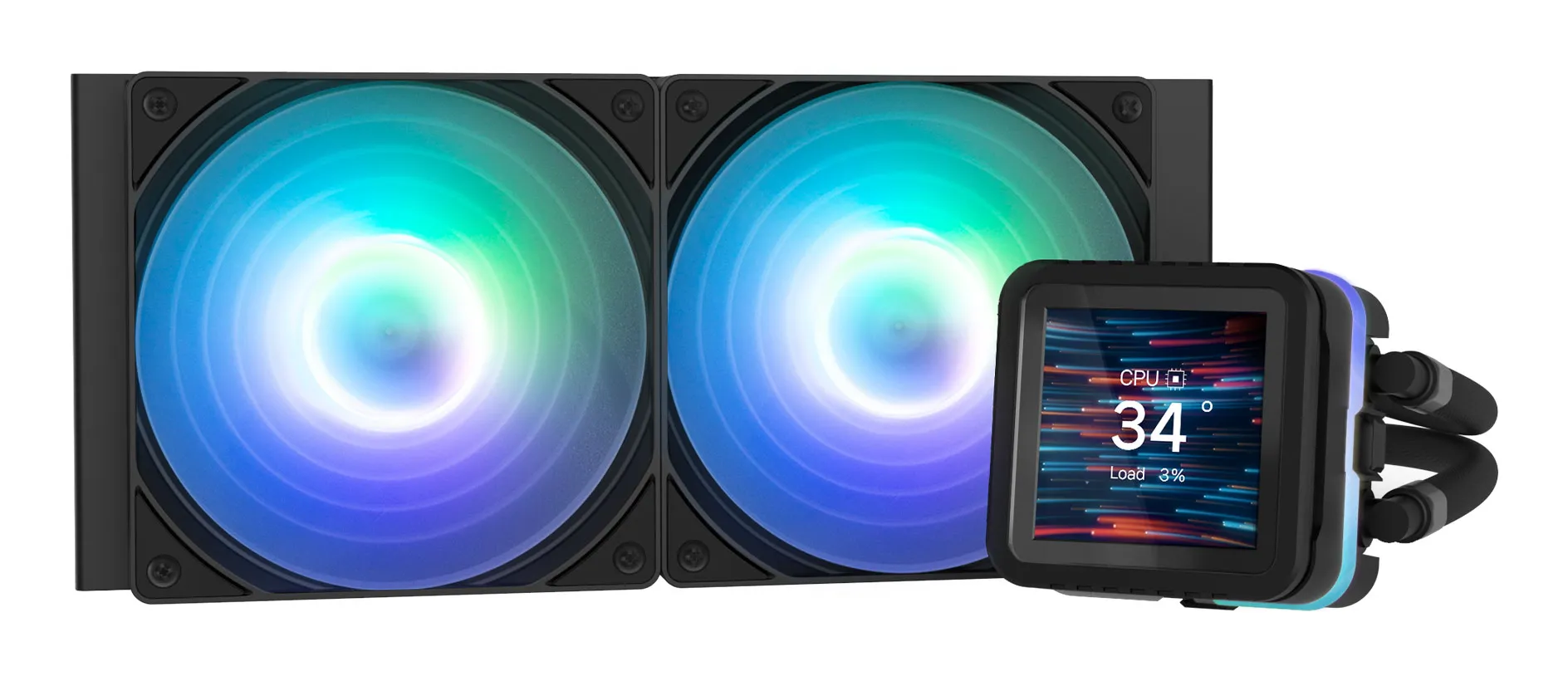 Zalman ALPHA2 DS A24 240mm ARGB -nestejäähdytin, musta