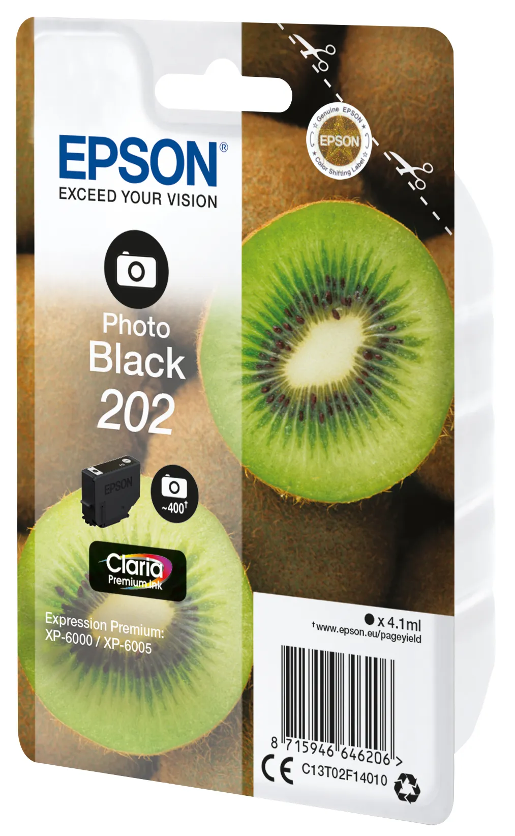 Epson 202 -mustekasetti, 4.1 ml, valokuvamusta