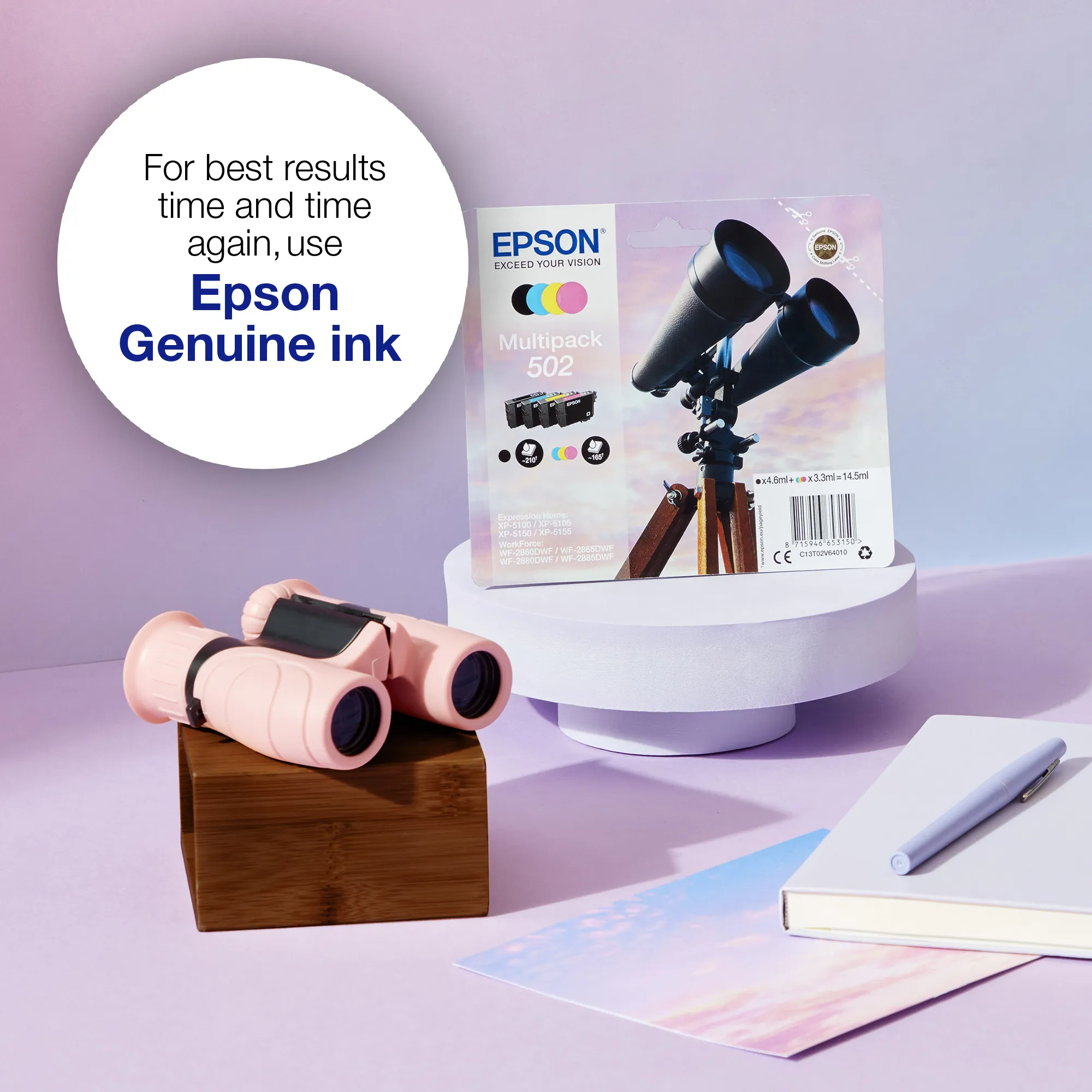Epson 502 Ink cartridge, 3.3 ml, Magenta