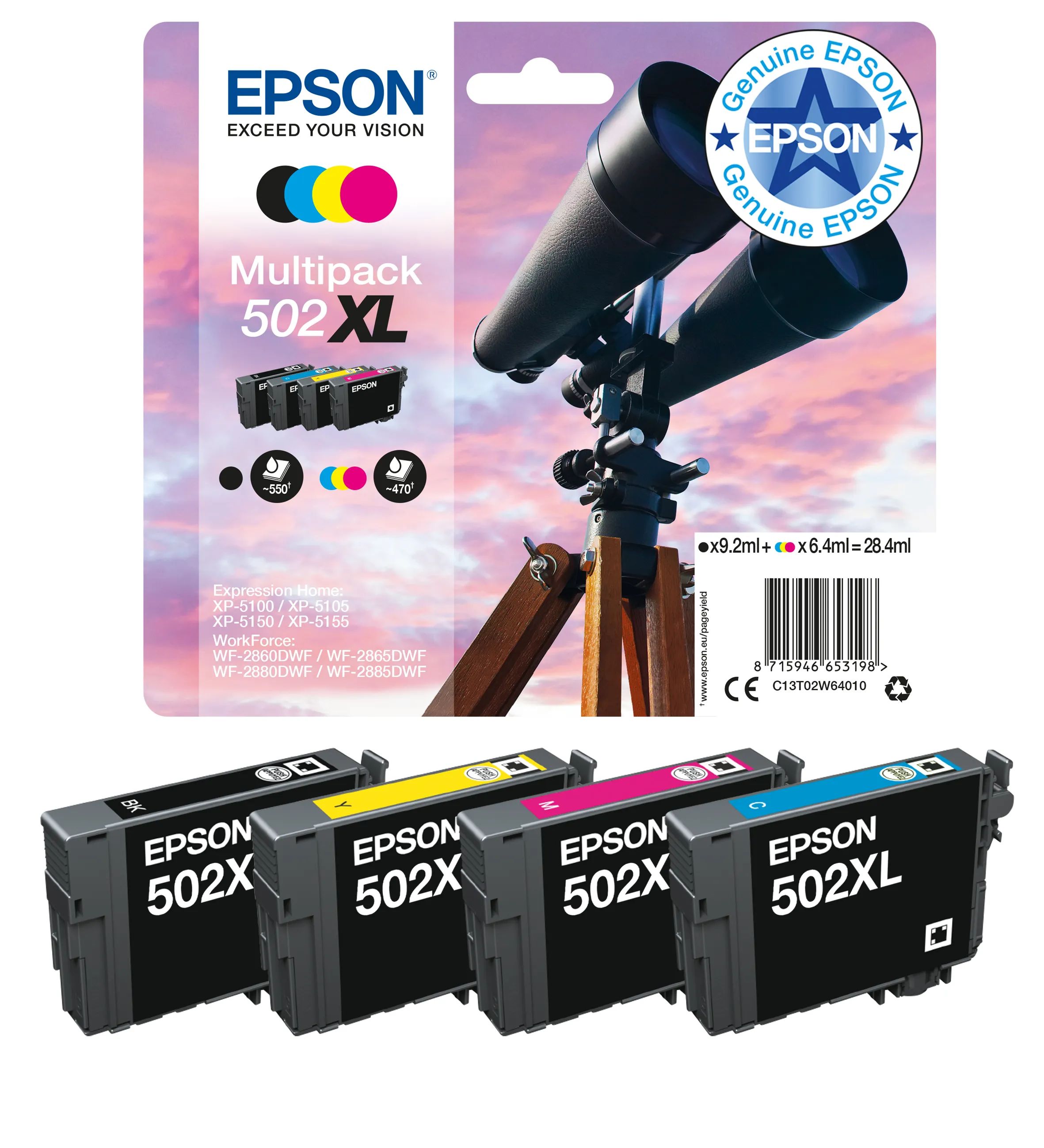 Epson 502 Ink cartridge, 3.3 ml, Magenta