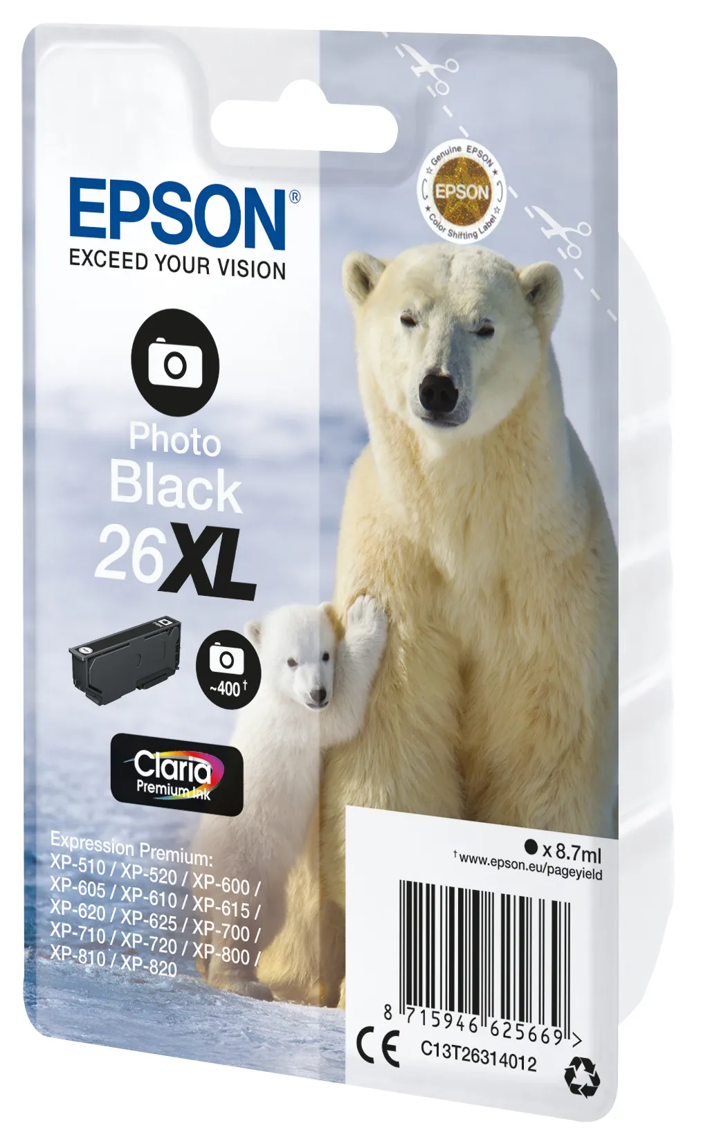 Epson 26XL - ink cartridge, 8.7 ml, Photo Black