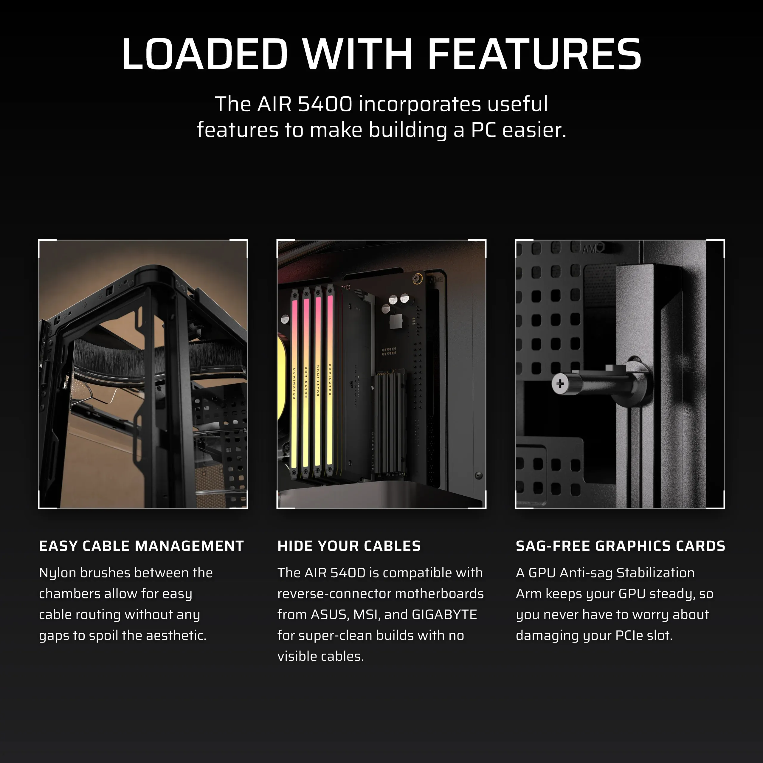 Corsair AIR 5400 RS-R ARGB Midi-Tower Case with window and RGB lighting, Black