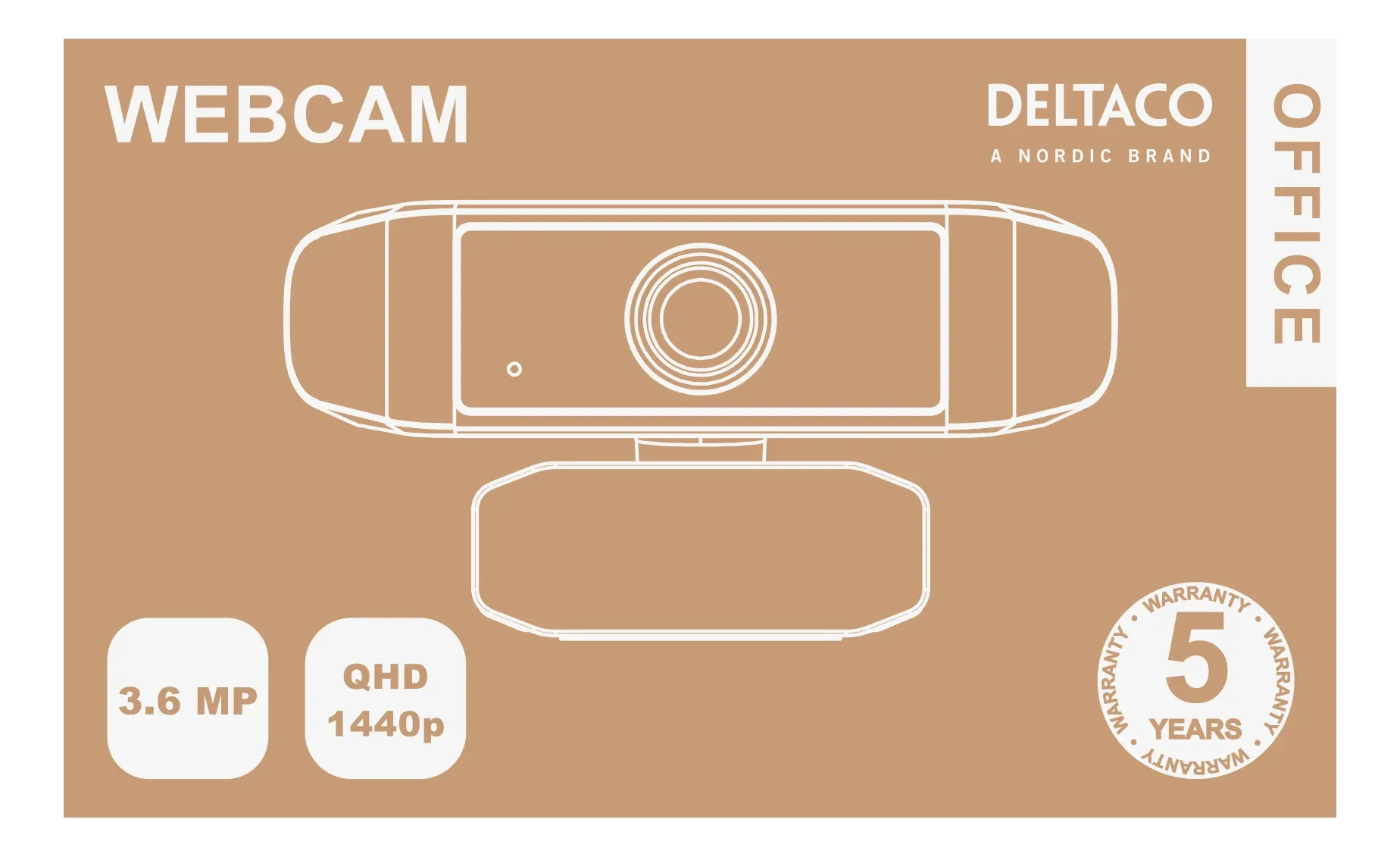 Deltaco Office 2K - webcam, black