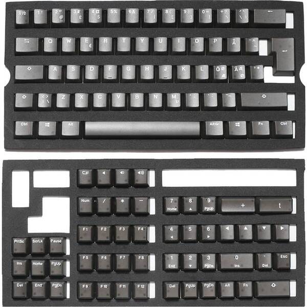 Ducky Aura Black Nordic Layout Keycaps (109+6 keys)