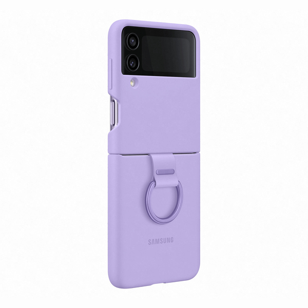 SAMSUNG Z FLIP4 SILICONE COVER WITH RING LAVENDER
