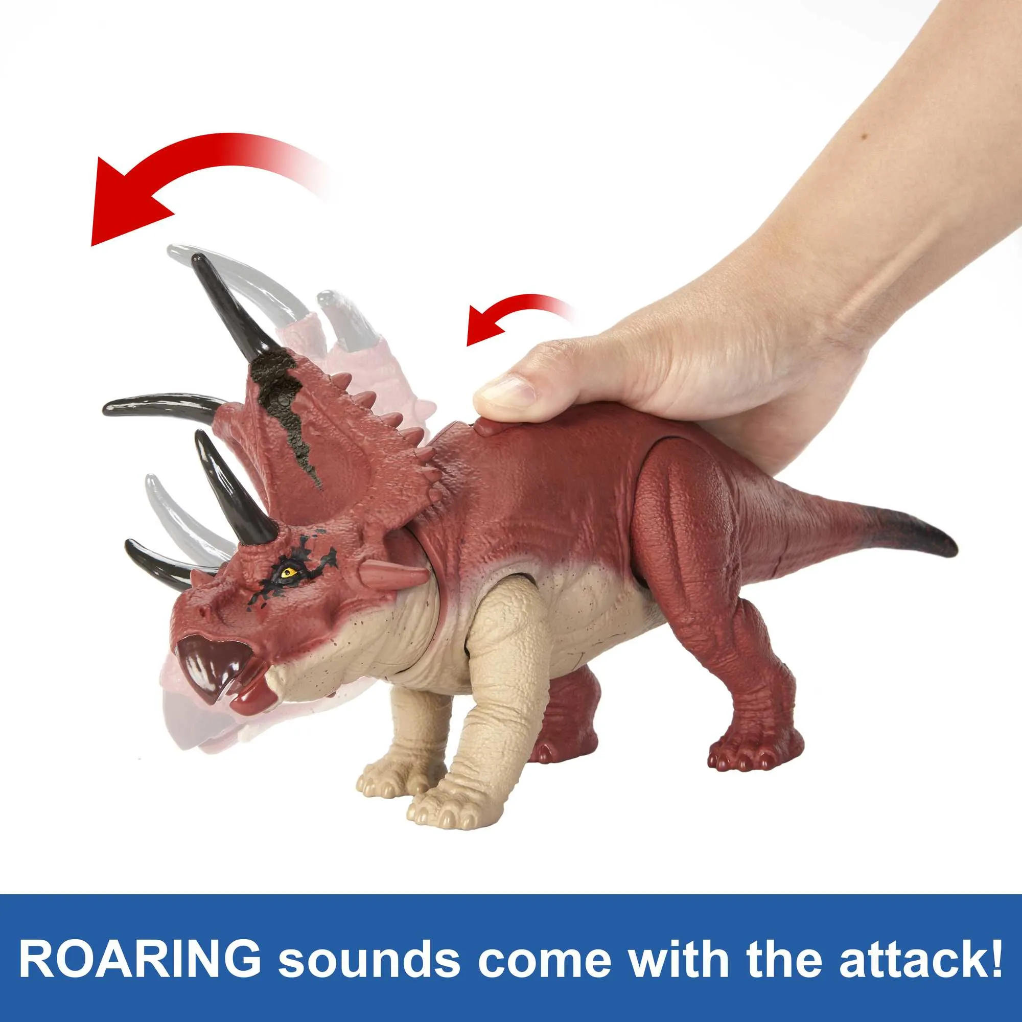 Mattel Jurassic World Wild Roar - Diabloceratops, play figure