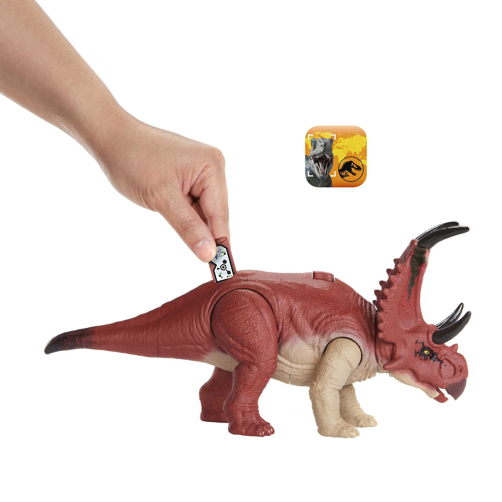 Mattel Jurassic World Wild Roar - Diabloceratops, play figure