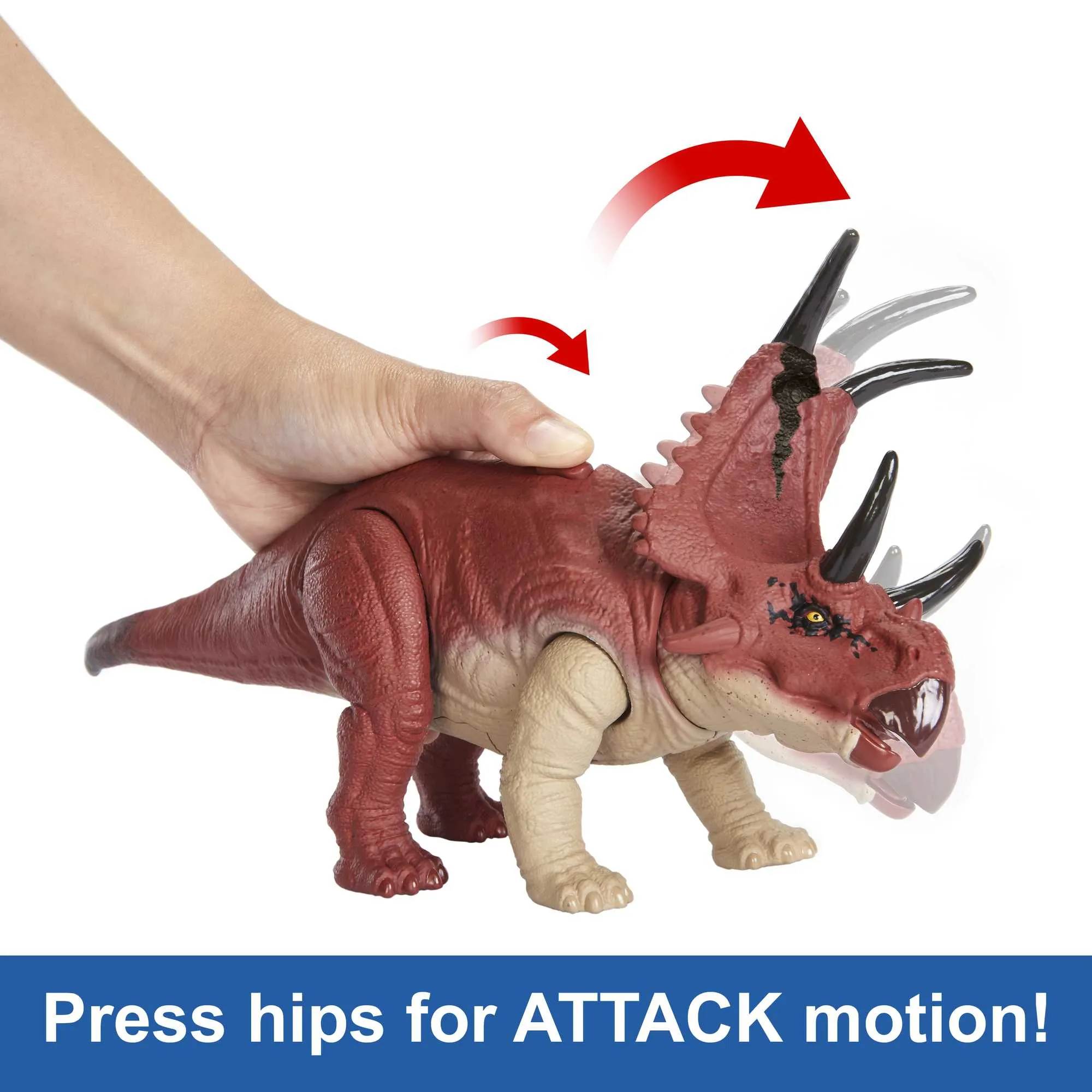 Mattel Jurassic World Wild Roar - Diabloceratops, play figure