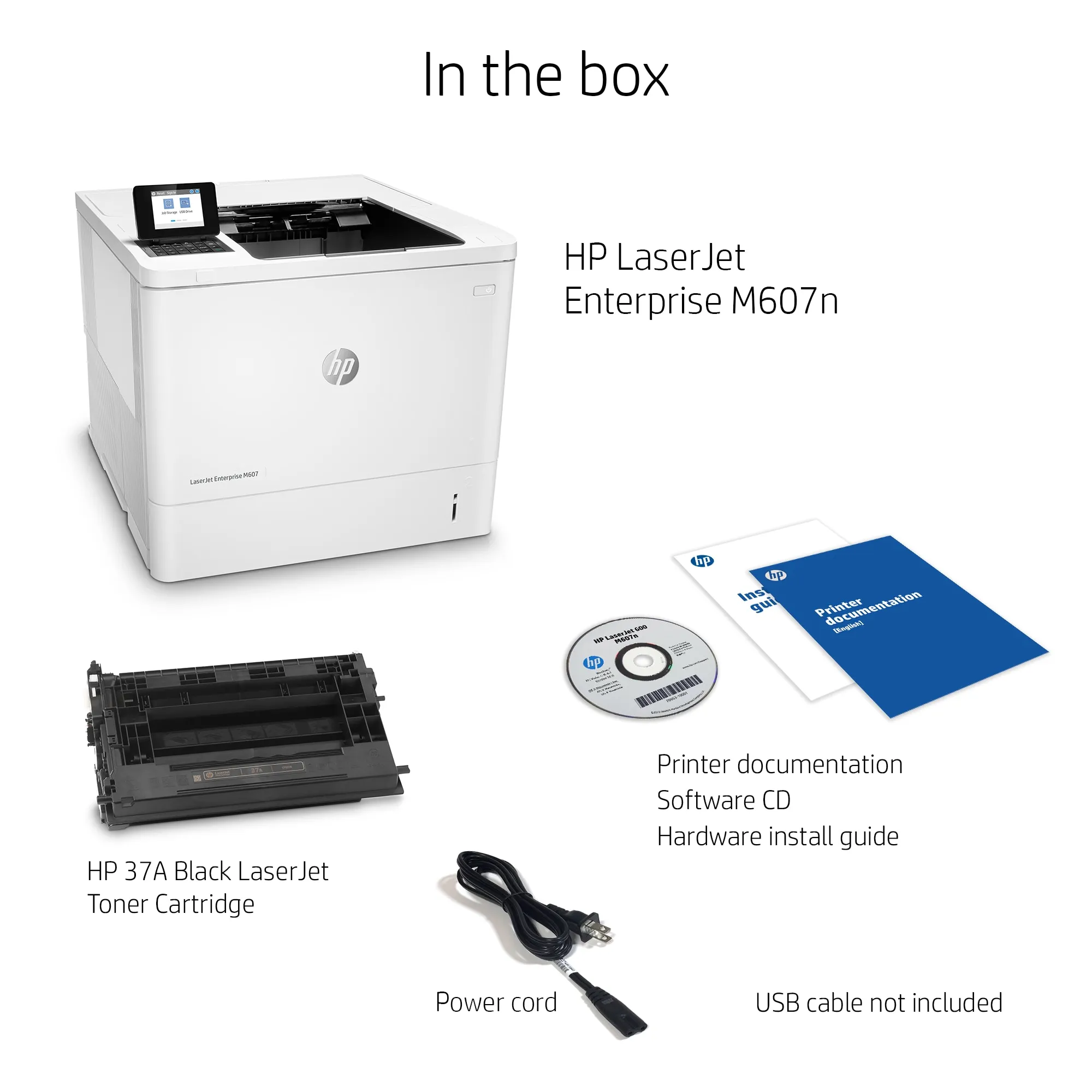 HP LaserJet Enterprise M607n LAN, A4 - monolaserskrivare