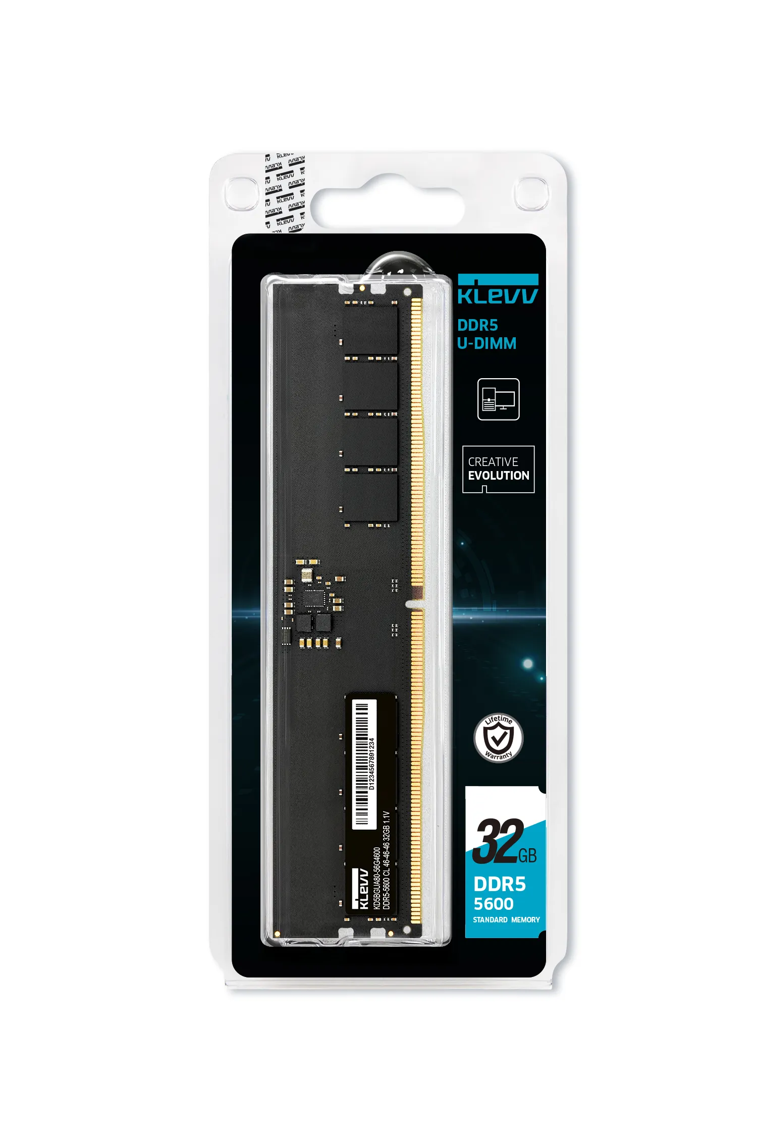 KLEVV 32 Gt (1 x 32 Gt) DDR5 5600 MHz, CL46 -muisti