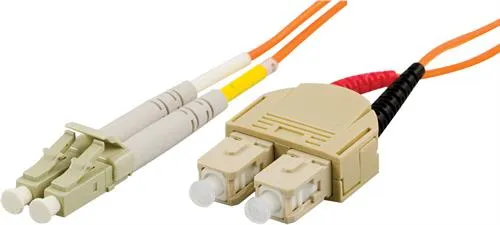 DELTACO Fiberkablage LC - SC, duplex, multimode, 62,5/125, 3m