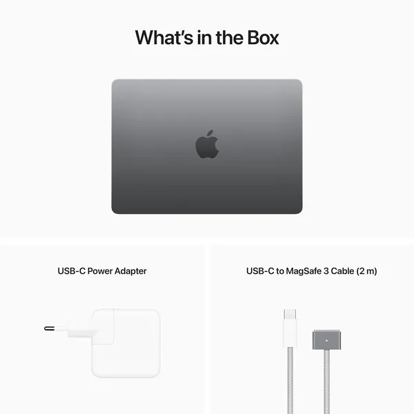 CTO Apple MacBook Air 13&quot;, M2 (8C CPU / 8C GPU), 8 Gt, 512 Gt, 30 W, macOS -kannettava, T&auml;htiharmaa (FIN/SWE) MLXW3