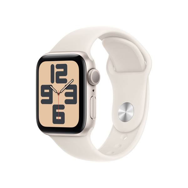 APPLE Watch SE GPS 40mm Starlight Aluminium Case with Starlight Sport Band - S/M