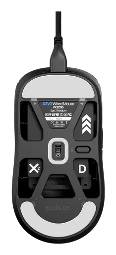 Pulsar X2 Medium tr&aring;dbunden gamingmus, svart