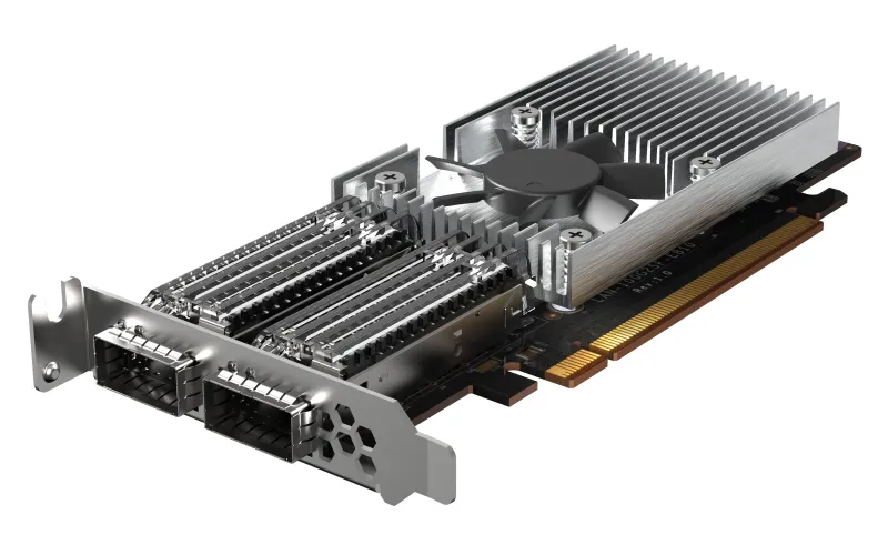 QNAP Dual-port QSFP28 100GbE network expansion card low-profile form factor PCIe Gen4 x16