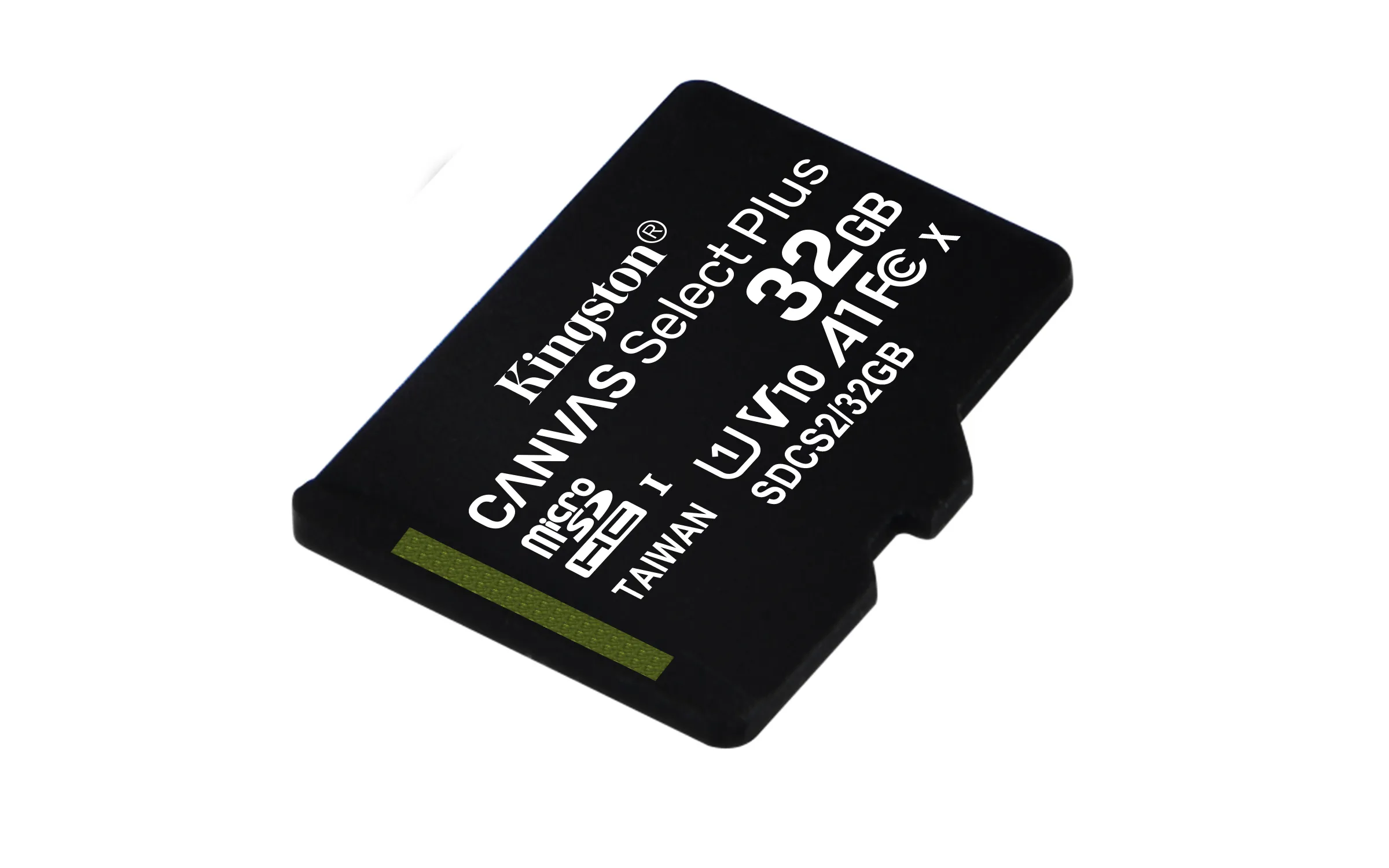 Kingston Canvas Select Plus 32GB MicroSDHC UHS-I V10 A1 card with SD adapter, 2-pack, Black