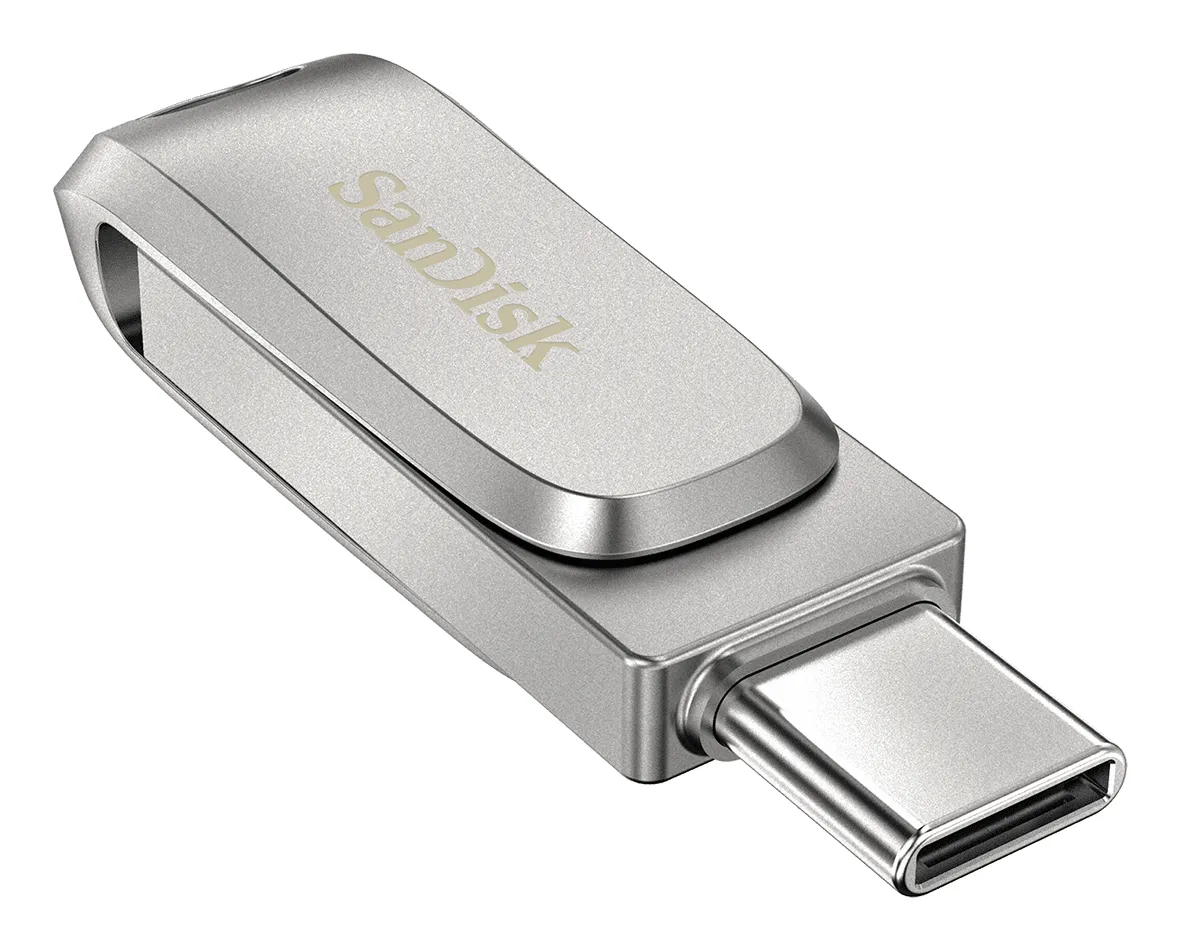 SanDisk Ultra Dual Drive Luxe USB-A/USB-C 3.2 Gen 1 2TB memory stick, Silver