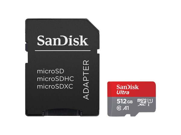 SanDisk Ultra PLUS 1 TB MicroSDXC UHS-I V10 A1 kort + SD-adapter