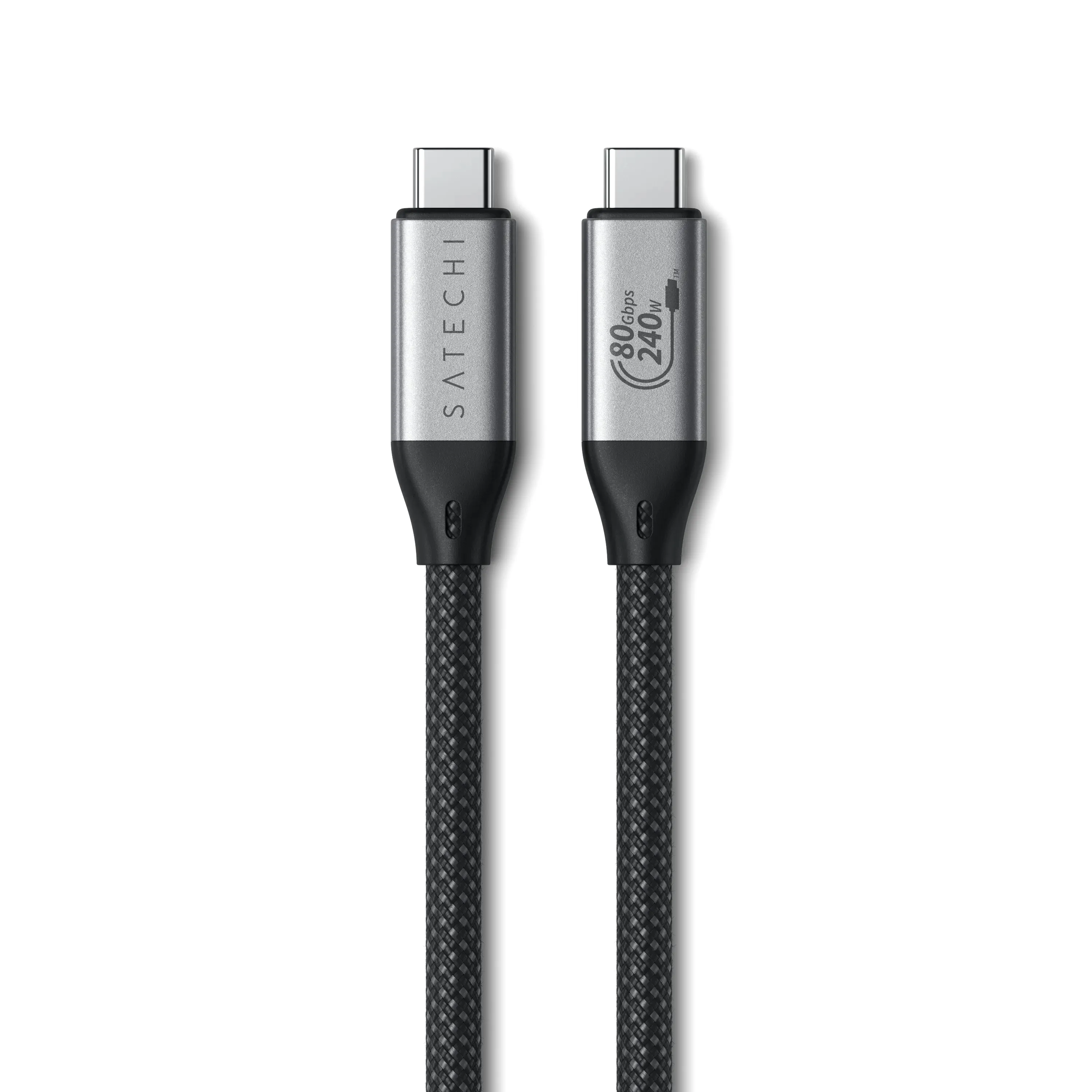 Satechi USB4 V2 Pro USB-C cable, 240W, 1.2 m, Silver, Black