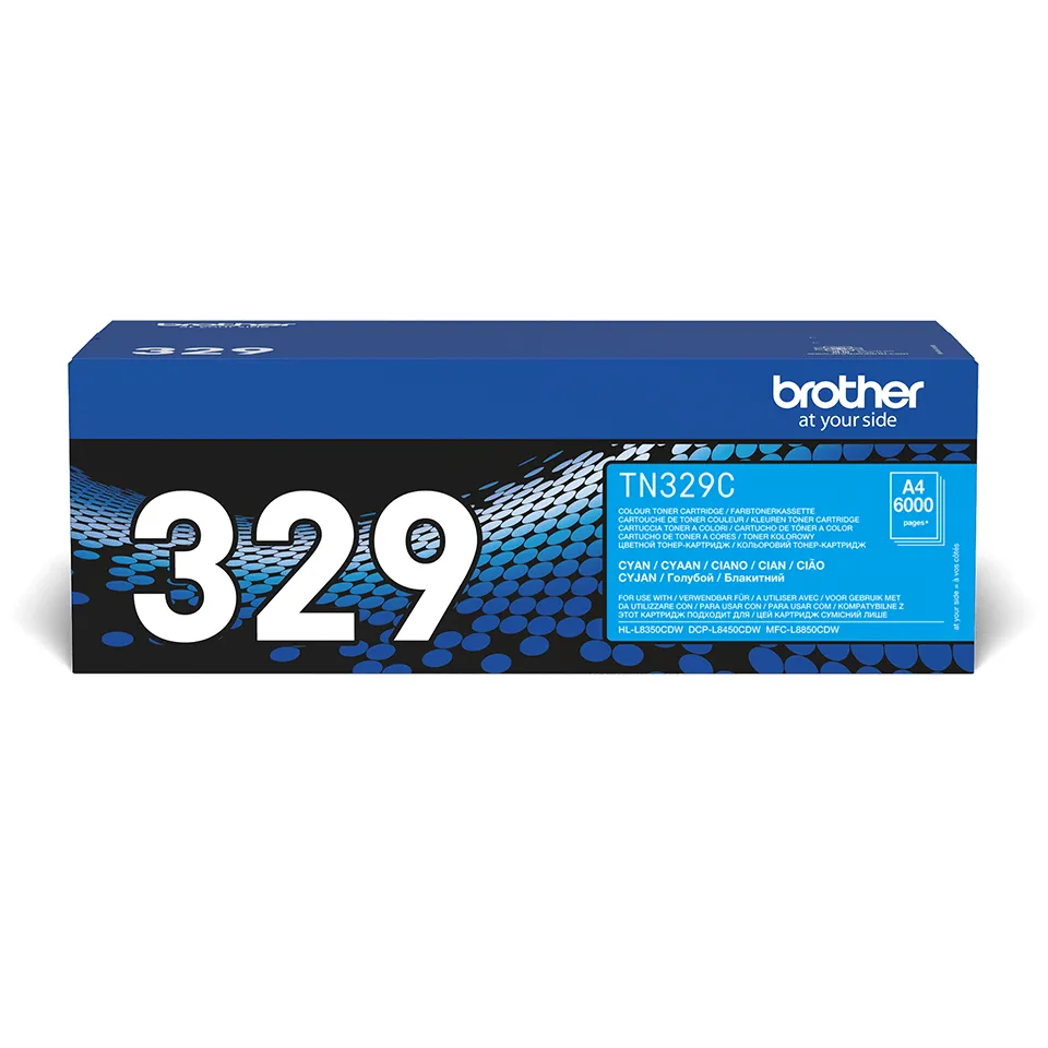 Brother TN-329C High Yield toner cartridge, Cyan