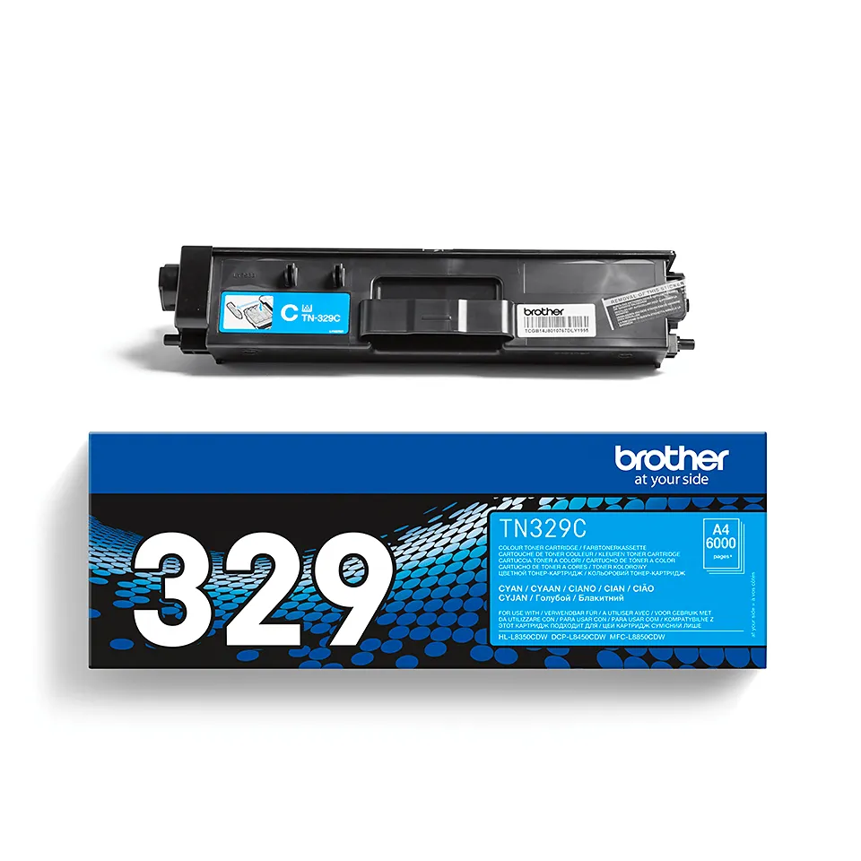 Brother TN-329C High Yield toner cartridge, Cyan