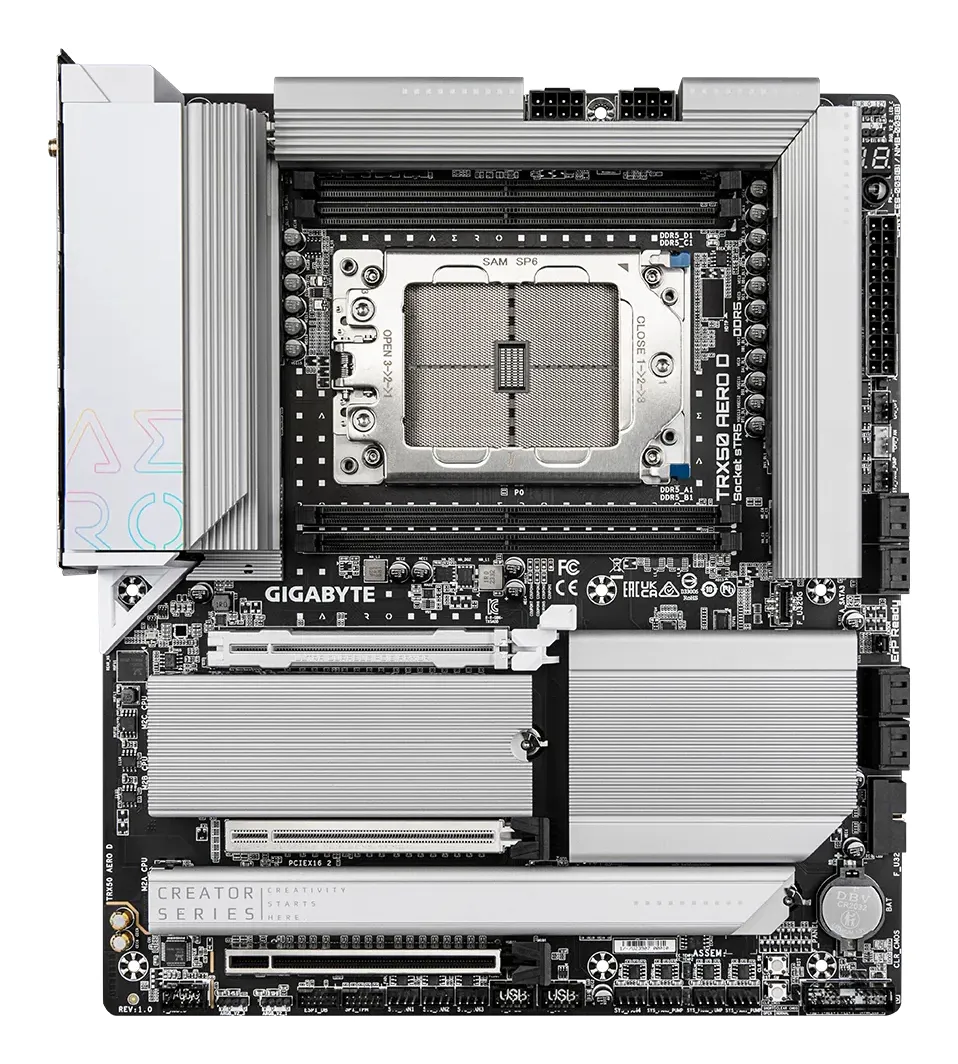 Gigabyte TRX50 AERO D Wi-Fi 7 sTR5 Extended ATX Motherboard