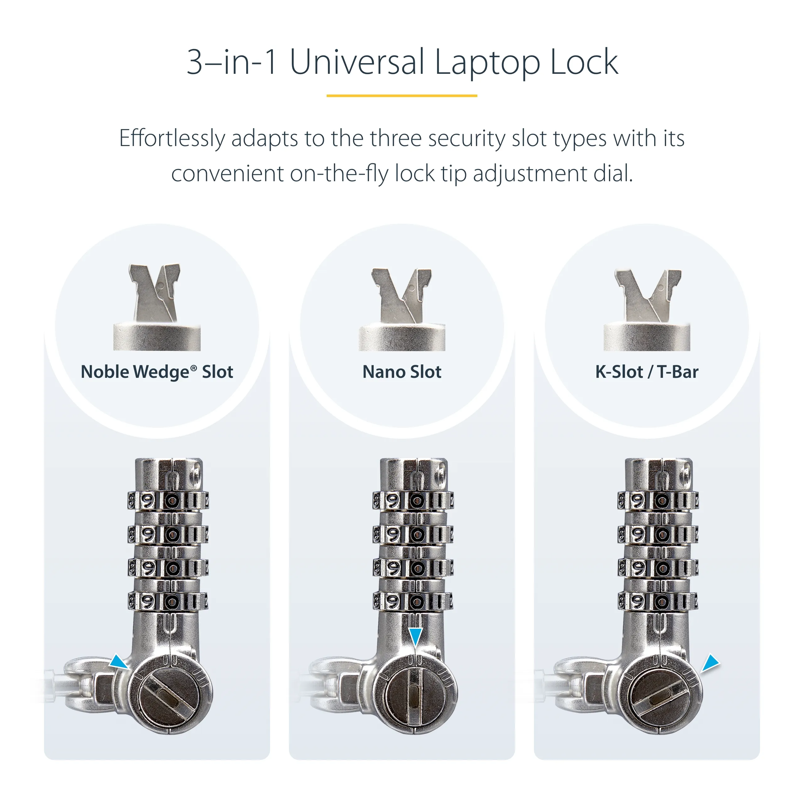 Universal Laptop Lock 6.6ft 2m Cable