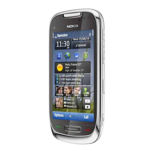 *NOKIA C7-00 Frosty Metal (UMTS / 3G, Symbian OS), Kiillotettua ruostumatonta te